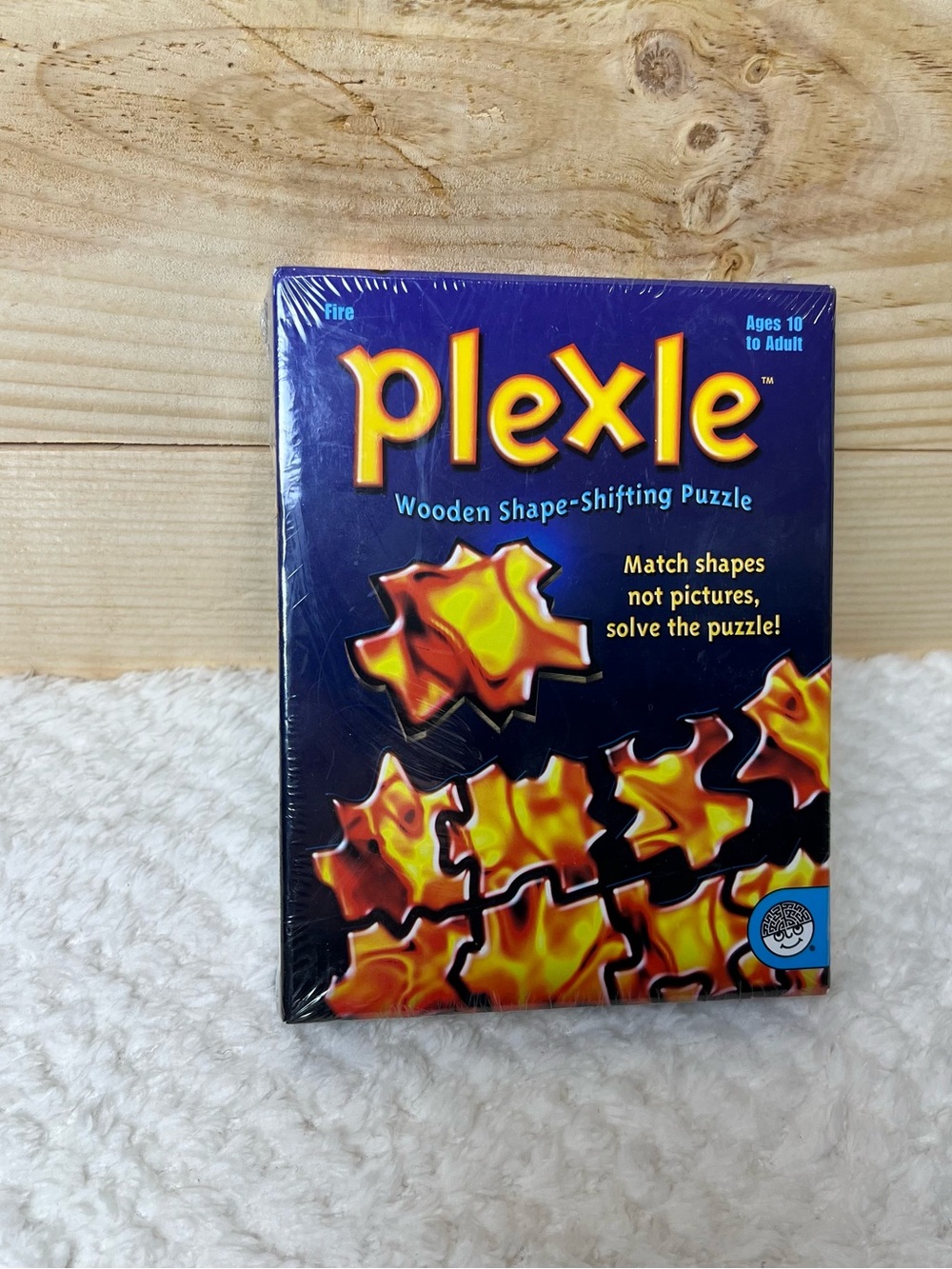 Plexle Wooden Shape-Shifting Puzzle — Fire Yellow & Orange; Brainy Family Fun